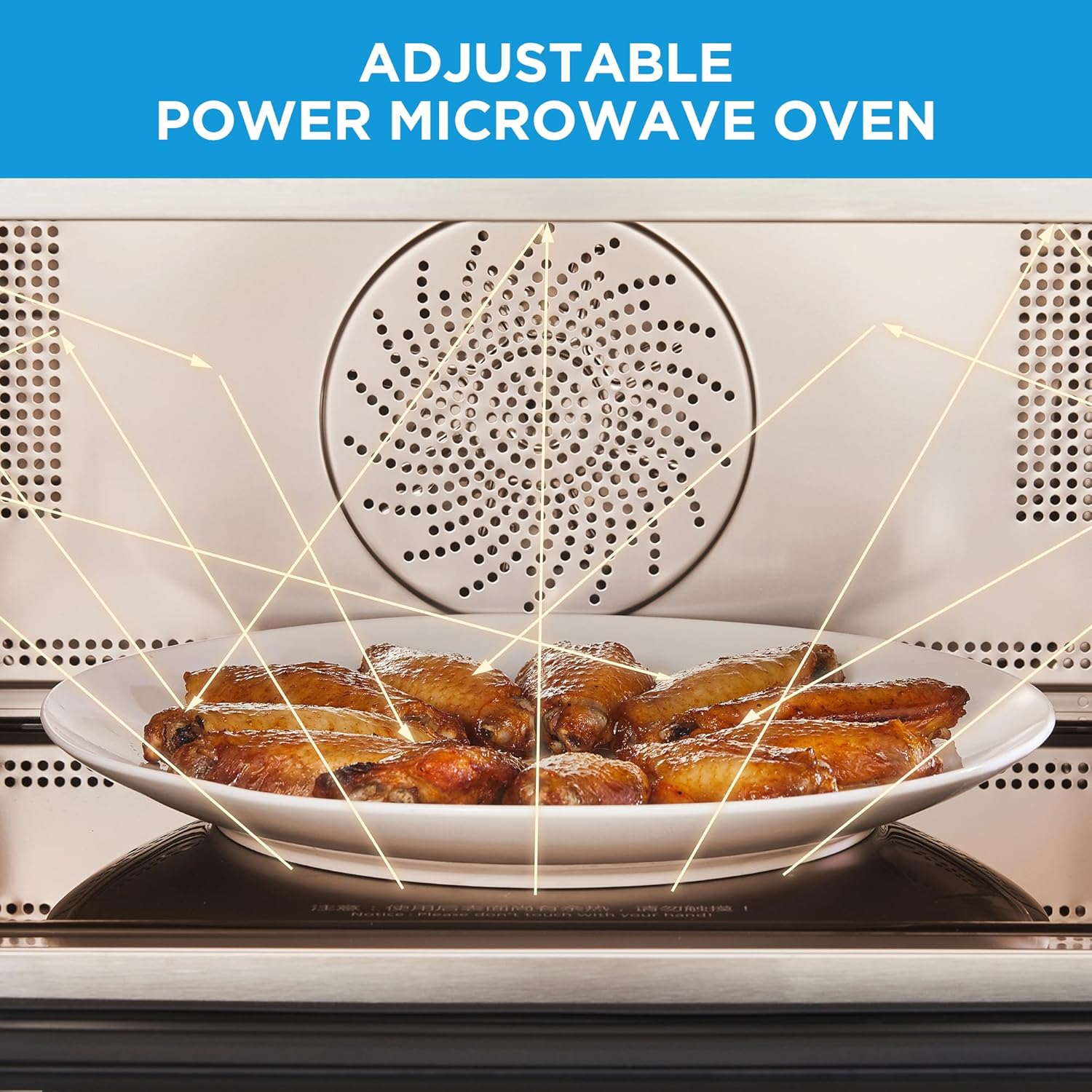 Midea 4-in-1 Multifunctional Microwave Steam Oven, Combo Air Fryer, Steamer & Microwave Oven, 32 Auto Functions, Adjustable Power and Temperature, Color Screen Touch Control, 0.9CU.FT./23L - Image 3