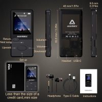 64GB Mp3 Player with Bluetooth 5.3 HiFi Sound, Mp3 Player with FM Radio, Mini Music Player for Kids Adults, Earphones Included, TF Card can be Inserted - Image 2