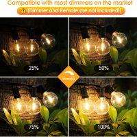 Mlambert 50Ft LED Outdoor String Lights G40 Globe Dimmable Patio Light, Waterproof Hanging String Light with 27 Warm White Shatterproof Bulbs(2 Spare) - Image 4