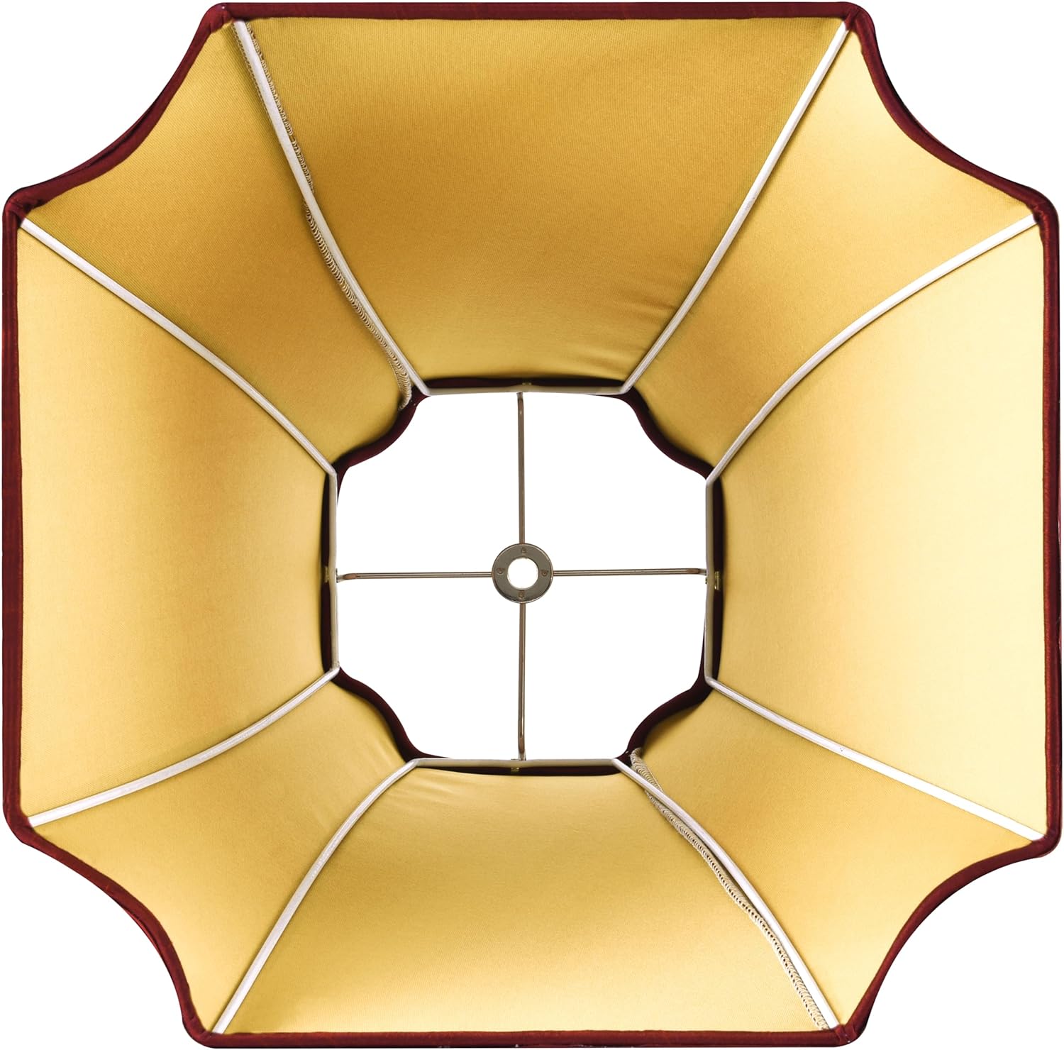 GO&SO 13.2" Medium Burgundy Lampshades Red,Square Cut Corner Lamp Shades for Floor and Table Lamps, 6.5x13.2x10.6", Burgundy, Natural Lampshade Replacement, Easy Assembly Required (Set of 2) - Image 5