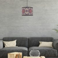 Uonlytech Drum Lamp Shade, Vintage Mandala Printing Lampshade Chandelier Light Cover Replaceable Light for Table Floor Pendant Lamps, 30X20CM - Image 3