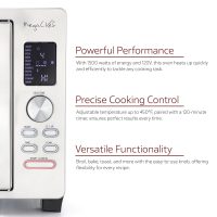 MegaChef 30 Quart Digital French Door Multi-Function Convection Toaster Oven with Rotisserie Set & Toast, Bagel, Pizza, Bake, Roast, Broil, Cookies, Dehydrate & More Presets - Image 5
