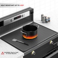 Stove Top Covers for Electric Stove (28'' x 20'') Stove Gap Covers Pack, Heat Resistant Mat up to 450°F, Electric Stove Top Cover, Dish Drying Mat (Gap Cover Combo) - Image 4