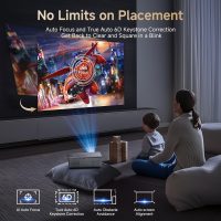 4K Projector with Netflix& Dolby Audio, 1200ANSI Auto Focus&6D Keystone Kogata Smart Projector with Built in Apps Outdoor Movie Proyector with WiFi 6 Bluetooth for Home Theater UPGRADE - Image 5