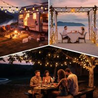 Torkase 50FT Outdoor String Lights LED, S14 Shatterproof Bulbs (15+1), Waterproof Dimmable Patio Lights for Backyard, Porch, Garden - Connectable Commercial Grade - Image 7