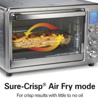 Hamilton Beach 6-in-1 Sure Crisp Air Fryer Toaster Oven Combo & Electric Indoor Grill, 450 F Searing Temp, Bake, Broil, Toast and Pizza Function, .88 cu. ft., 6 Slice Capacity, Stainless Steel (31395) - Image 4