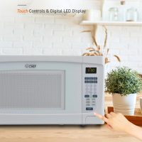COMMERCIAL CHEF 1.6 Cubic Foot Microwave with 10 Power Levels, Small Microwave with Push Button, 1000 Watt Microwave with Digital Control Panels, Countertop Microwave with Timer, White - Image 6