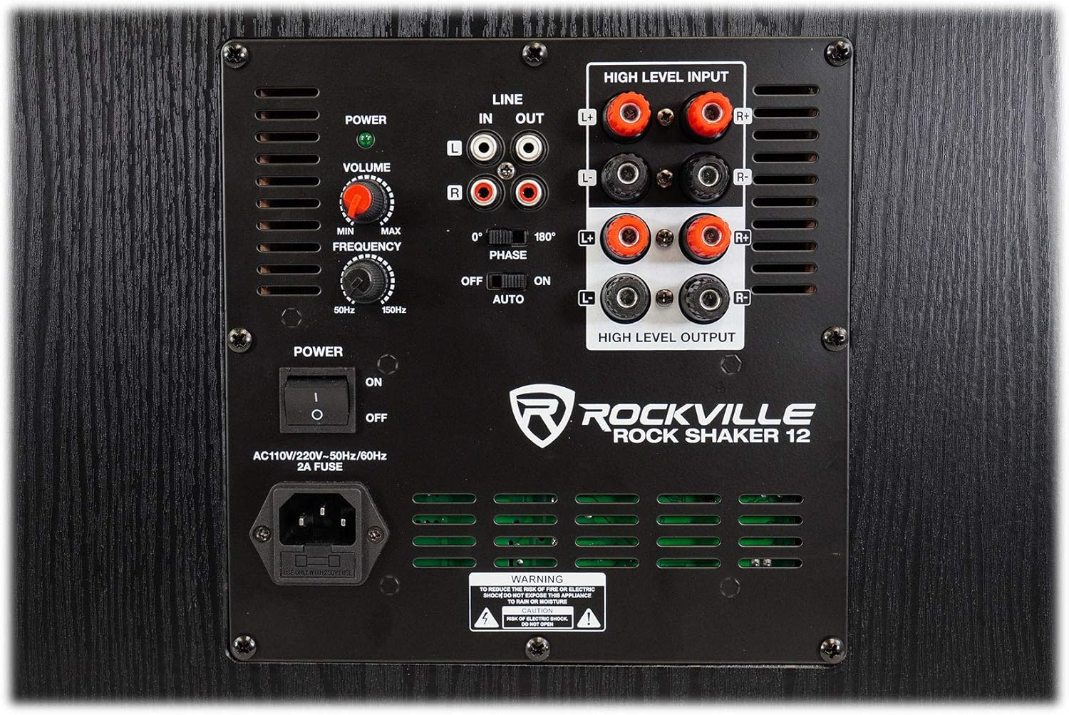 Rockville Rock Shaker 12 800W Powered Home Theater Subwoofer, Deep Bass, Adjustable Crossover, Compact Design, for Home Audio Enthusiasts - Image 7