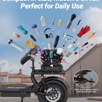 Maxshot Electric Scooter, 8.5" /10" /14" Tire, 16/19/22 Mph Top Speed, 12/16/21/27/28/49/50 Miles Long Range, Folding Escooter for Adults and Kids with Seat Bag, Dual Braking, Dual Suspension, App - Image 2