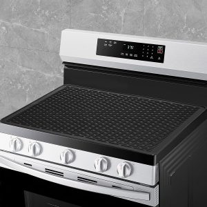 Electric Stove Cover Mat - Glass Stove Top Protector - Heat Resistant Silicone for Glass Cooktop, Countertop & Drying（36" x 21"）