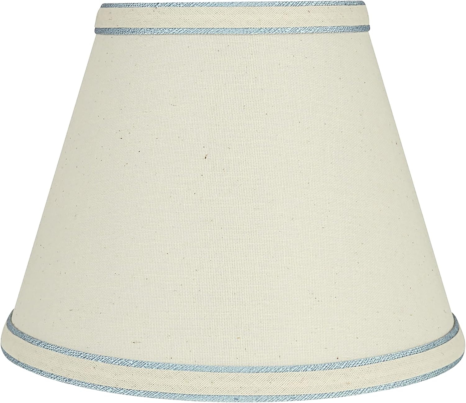 Aspen Creative 58909 Empire Uno Lamp Shade in Cream with Powder Blue, 5" Top x 9" Bottom x 7" Slant Height, Slip UNO 33mm - Image 3