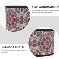 Uonlytech Drum Lamp Shade, Vintage Mandala Printing Lampshade Chandelier Light Cover Replaceable Light for Table Floor Pendant Lamps, 30X20CM - Image 7