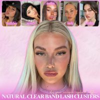 Wispy Lash Clusters Kit Venus Invisible Band Eyelash Clusters 8-16mm Lash Extension Kit Natural Lashes Clusters Eyelash Extension Kit with Thin Band Lash Cluster Clear Lash Glue and Tweezers by Wtvane - Image 6