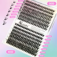 Lash Clusters Kit, DIY Cluster Eyelash Extensions 9‑16mm, 30D+40D, 280pcs Fluffy D Curl Natural Lashes with Lash Bond and Seal, Tweezers–Waterproof Fake Cat Eye Wispy Individual Clusters(16MIX1-1-S) - Image 4