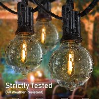 Brightown Outdoor String Lights - Connectable Commercial LED Patio String Lights with G40 Globe Plastic Bulbs, All Weatherproof Hanging Lights for Outside Backyard Porch (80 FT - 40 LED Bulbs) - Image 5