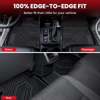 LASFIT Floor Mats & Cargo Mat for Honda HRV 2026 2025 2024 2023 (Gasoline & Hybrid) & for Acura ADX 2025, All Weather TPE Custom Fit HR-V Floor Liner Accessories, 1st & 2nd Row & Trunk Mat, Black - Image 4