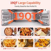 Beelicous Pizza Oven, 13" Pizza, Heats up to 550°F, 8-in-1 Countertop Toaster with Light, Compact Design Smart Digital Oven Combo, 40+ Recipes, Flavor-Lock Tech - Image 5