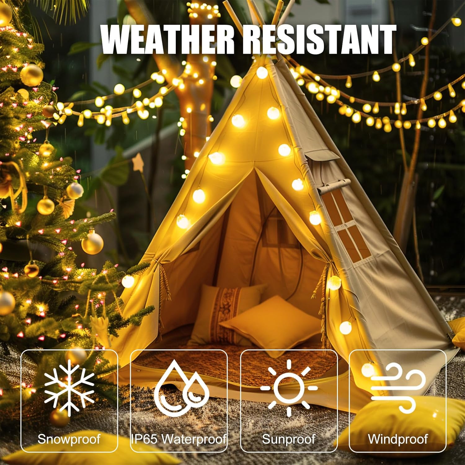 Minetom 2 Pack USB Globe String Lights for Bedroom, 32.8 Feet 100 LED USB Fairy Lights with Remote, Mini Globe Lights for Indoor Classroom Decor Dorm Tent Patio Wall Canopy Party Wedding Tree Xmas - Image 6