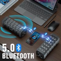 BUGANI Bluetooth Speakers, Portable Speakers, 100FT Range Bluetooth 5.0 TWS Pairing,IPX5 Waterproof Speakers Built-in Mic, 24H Play Type-C,Suitable for Outdoor Speakers at Travel/Party(2 Pack) - Image 5