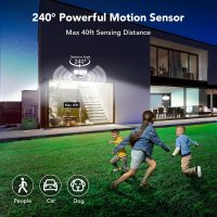 OREiN 3500LM/26W Flood Lights Outdoor, 240°/40FT Big Motion Sensor Outdoor Lights Dusk to Dawn Security Lights IP65 Waterproof 3 Modes for Outside 3500SQ.FT Front Door, Garage, Black (Hardwired) - Image 3