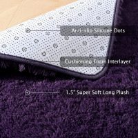 Softlife Rugs for Bedroom 4x5.3 Feet Purple Area Rug for Living Room Super Soft Shaggy Rugs for Dorm Fluffy Fuzzy Carpets Long Plush Bedside Rug Nursery Girls Boys Kids Room Home Christmas Decoration - Image 7