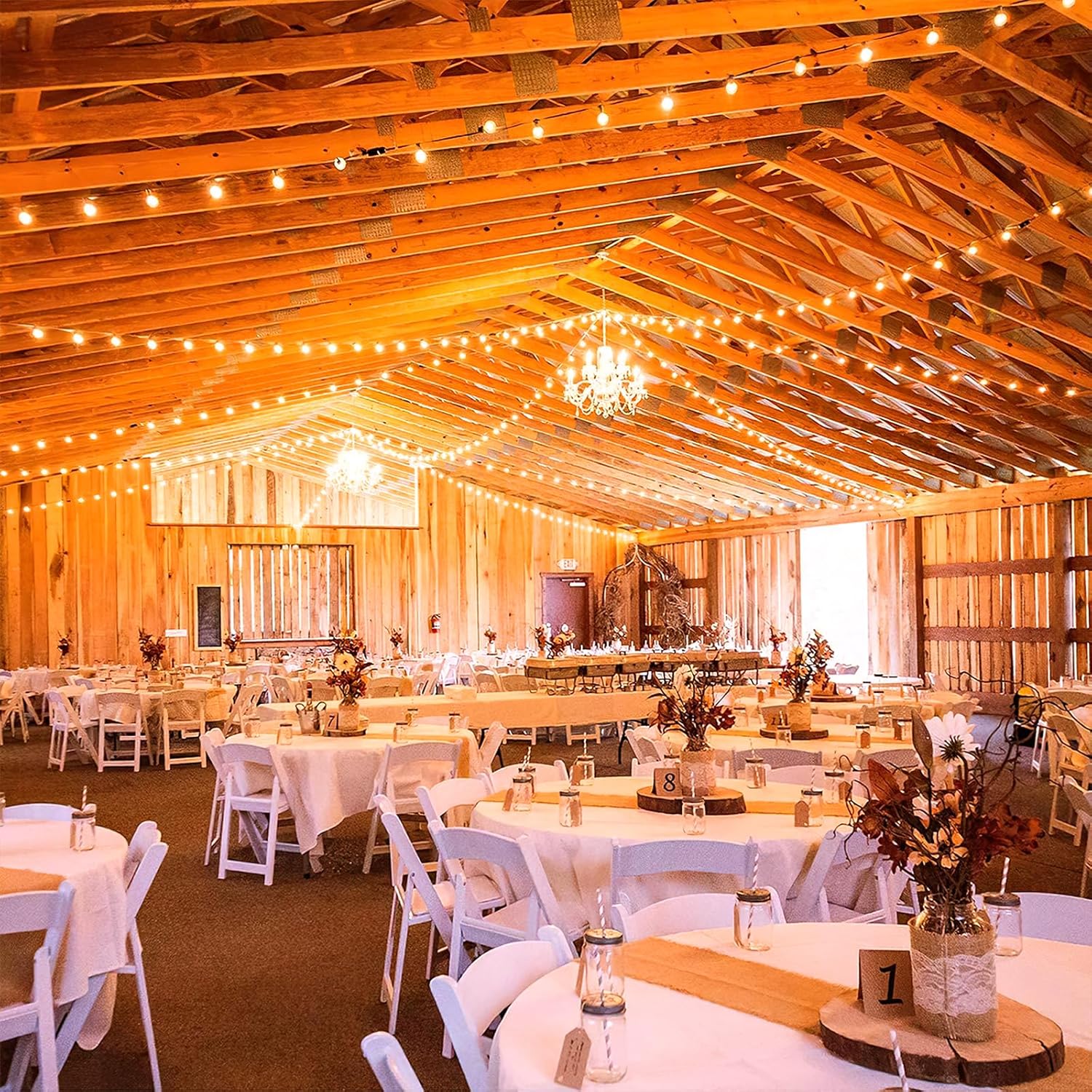 GLUROO 120FT Outdoor String Lights, G40 LED Patio Lights with 64pcs Bulbs, Waterproof Shatterproof Dimmable Globe Hanging Outdoor Cafe Bistro Porch Outside Light, 2Packs * 60ft - Image 9