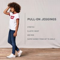 Levi's Girls' Skinny Fit Pull on Jeggings - Image 8