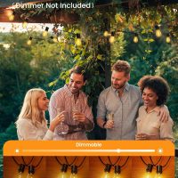 Torkase 50FT Outdoor String Lights LED, S14 Shatterproof Bulbs (15+1), Waterproof Dimmable Patio Lights for Backyard, Porch, Garden - Connectable Commercial Grade - Image 2