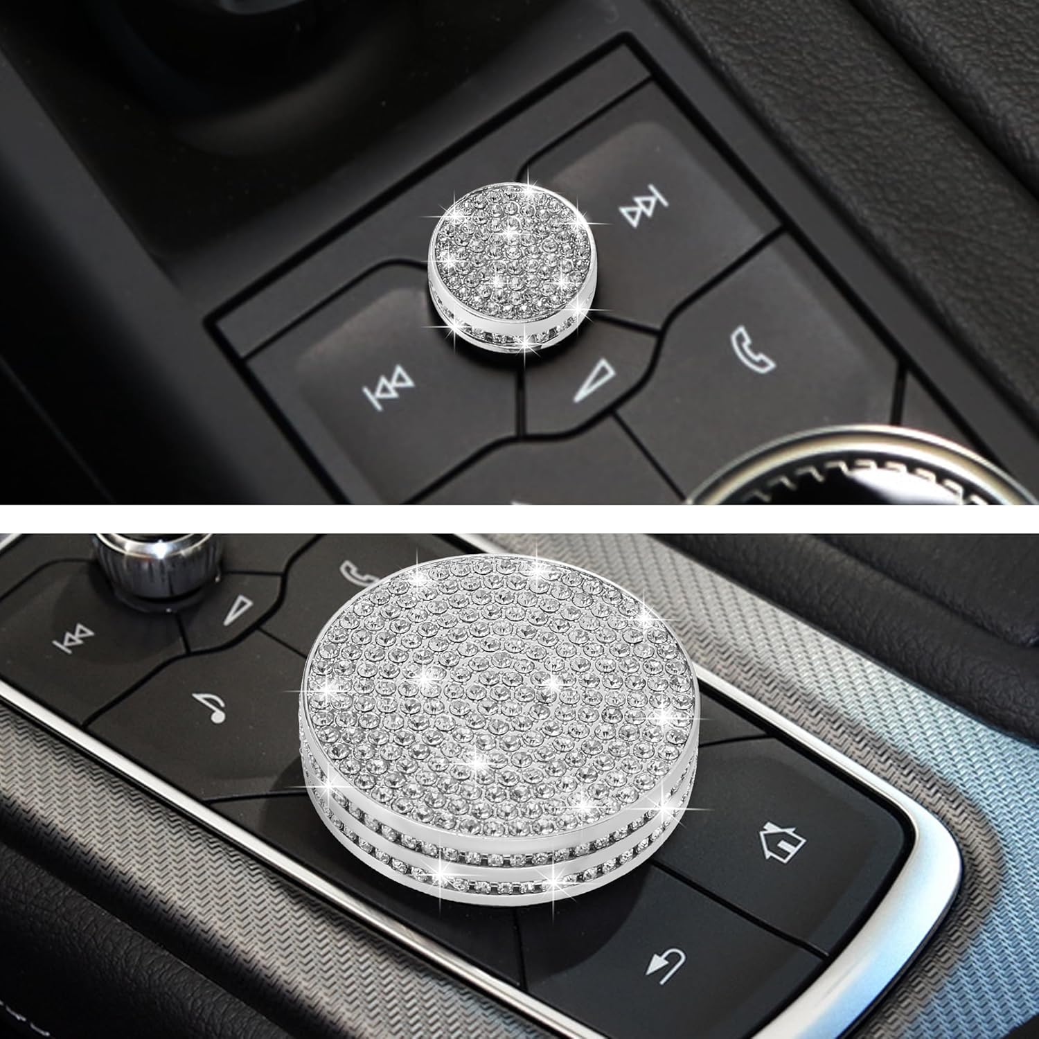 TOMALL Bling Center Console Multimedia Knob Button Cover Compatible with Cadillac CT5 CT6 XT4 XT5 XT6 Crystal Media Button Cover Trim Bling Interior Modification Trims for Car Accessories - Image 6