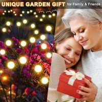 Solar Garden Lights Outdoor, 4 Pack 32LED Swaying Light Waterproof Solar Lights Outdoor for Yard Pathway Patio, Swaying Lawn Decor as Gardening Gifts for Women Holiday - Image 3