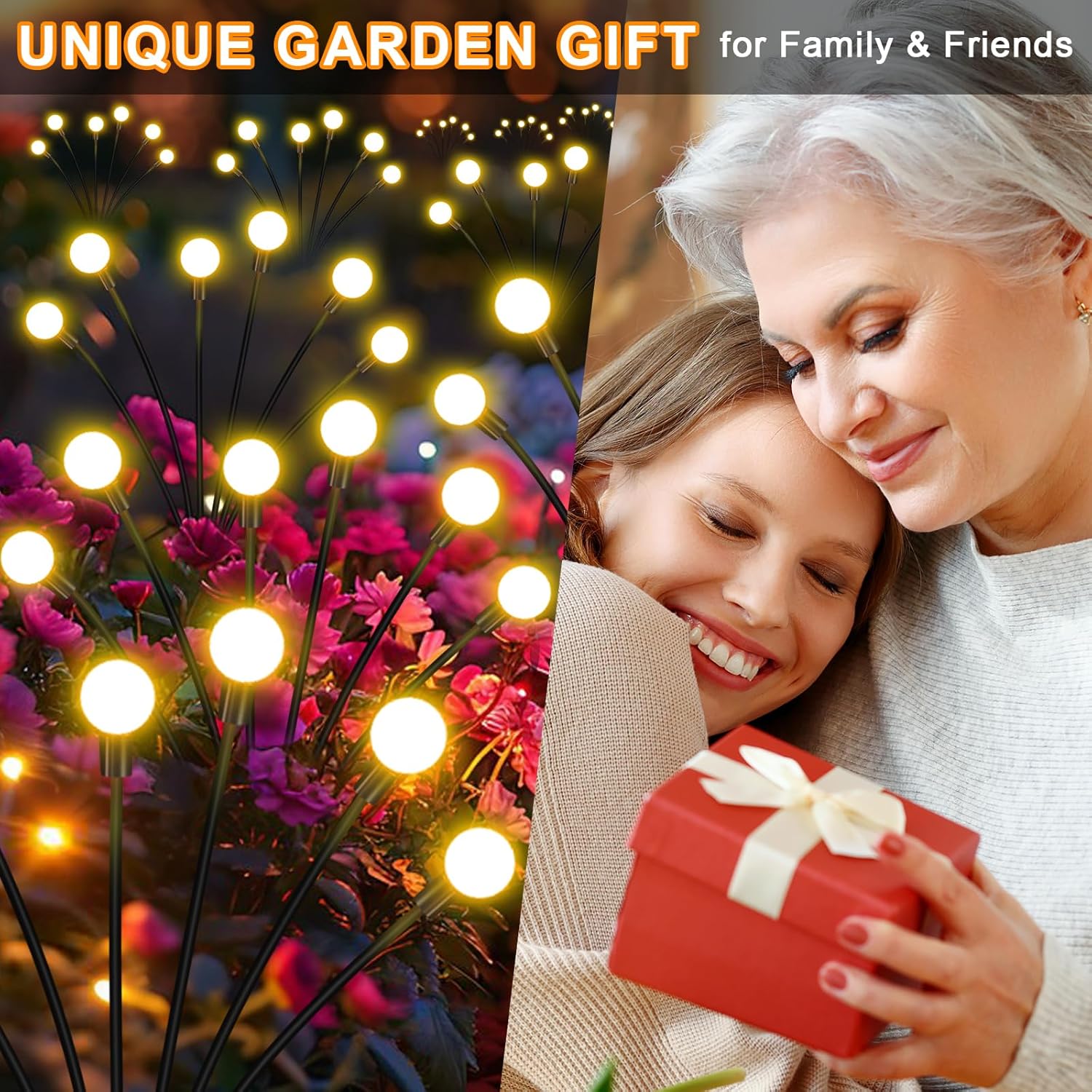 Solar Garden Lights Outdoor, 4 Pack 32LED Swaying Light Waterproof Solar Lights Outdoor for Yard Pathway Patio, Swaying Lawn Decor as Gardening Gifts for Women Holiday - Image 3