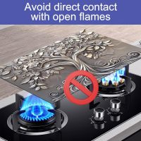 Stove Top Cover 28 x 20 inches Silver Tree of Life Stove Top Covers Pad Glass Flat Top Stove Mat for Kitchen Counter Fit Under Coffee Maker Pot Water Absorbent Mat Diatomite - Image 4