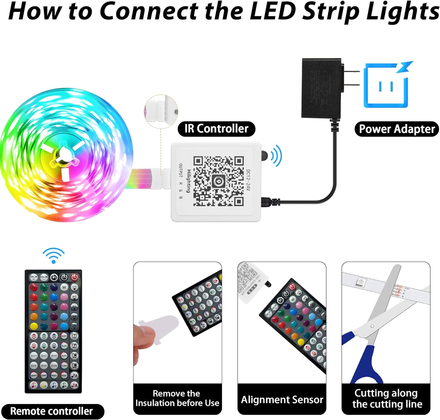 Led Lights for Bedroom 50FT, RGB Led Strip Lights Color Changing Indoor, Music Sync Led Light Strip with Remote & App Control, DIY Fancy Led Lights for Room Decor Ambient Lighting (1 * 50FT) - Image 3