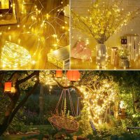 4Pack 80FT 240LED Fairy Lights Battery Operated with Remote & Timer | 8 Modes Twinkle String Lights Battery Powered Indoor Outdoor Waterproof for Bedroom Wedding Classroom Christmas Décor - Image 4