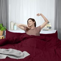 Utopia Bedding Duvet Cover Queen Size - 3 Piece with Zipper Closure - 1 Comforter Cover 90X90 Inches & 2 Pillow Shams 20X26 Inches (Burgundy) Comforter Not Included - Image 6