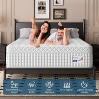 BedStory Firm King Size Mattress 14 Inch, Luxury Hybrid Mattress in a Box for Zoned Pressure and Pain Relief, Signature Collection Deep Sleep Mattresses, Forever Warranty,365 Nights Trial - Image 7