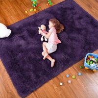 Softlife Rugs for Bedroom 4x5.3 Feet Purple Area Rug for Living Room Super Soft Shaggy Rugs for Dorm Fluffy Fuzzy Carpets Long Plush Bedside Rug Nursery Girls Boys Kids Room Home Christmas Decoration - Image 2