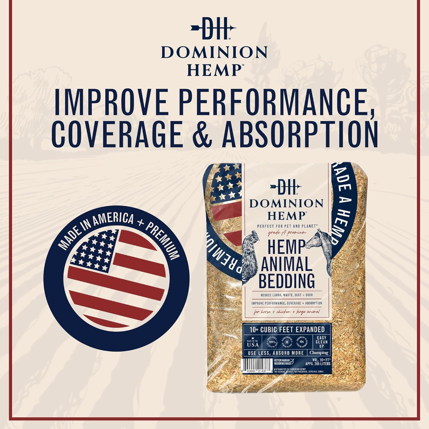 Premium Hemp Bedding for Chicken Coops in Bulk 285 Liters - USA-Grown & Processed - Ideal Nesting Material for Newly Hatched Chicks - Brooder Cover - Suitable for Pet Bedding, 1-Pack - Image 8
