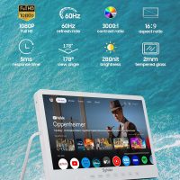 SYLVOX Waterproof Portable TV, 15.6" Shower TV 1080P Smart TVs for Bathroom, 10000mAh Rechargeable Battery Operated (4-6H Play Time), IP66 Waterproof, Voice Assistant, 360° Rotating Kickstand - Image 5