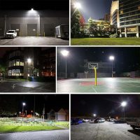 Olafus 2 Pack 100W LED Flood Light Outdoor, 9000lm LED Work Light with Plug, IP66 Waterproof Exterior Security Lights, 6500K Daylight White Outside Floodlights for Playground Yard Stadium Lawn - Image 7