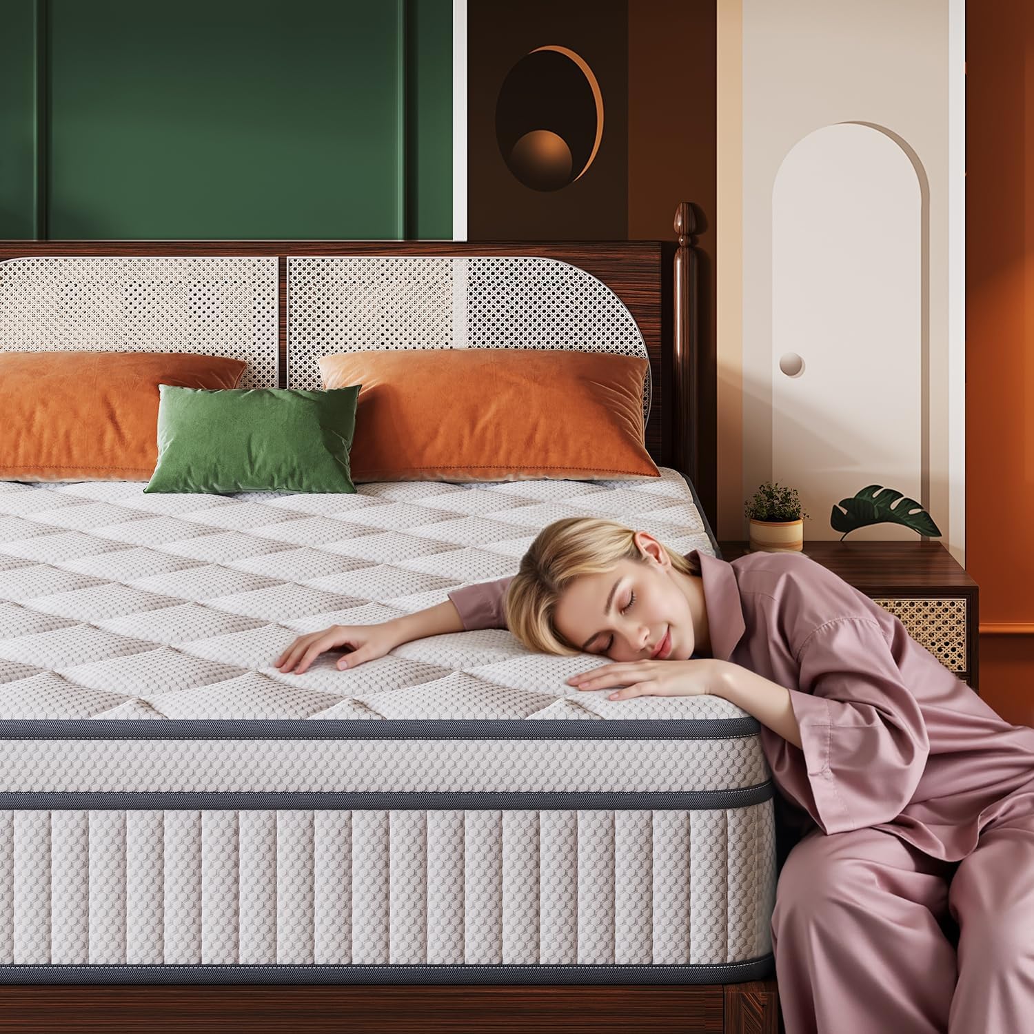 Queen Mattress, 10 Inch Queen Size Mattresses in a Box, Gel Memory Foam Hybrid Mattress for Motion Isolation, Soft and Comfortable, Pressure Relief, Medium Firm Support - Image 5