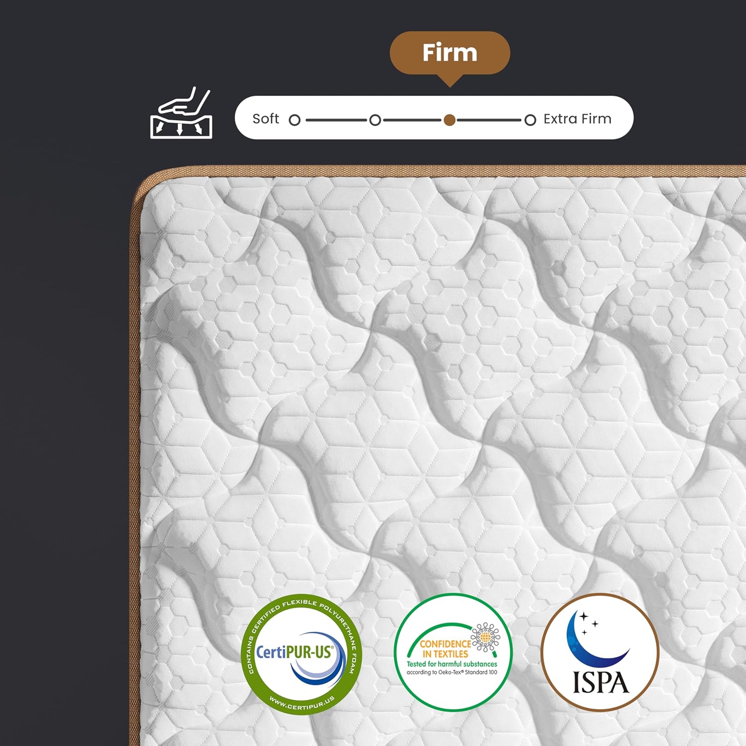 Firm King Mattress 10 Inch, Cooling Hybrid Bed in a Box, 7-Zones Individual Pocket Spring, Motion Isolation, Targeted Hip/Shoulder/Lumbar Support, Fiberglass-Free, 365-Night Trial, CertiPUR-US - Image 3