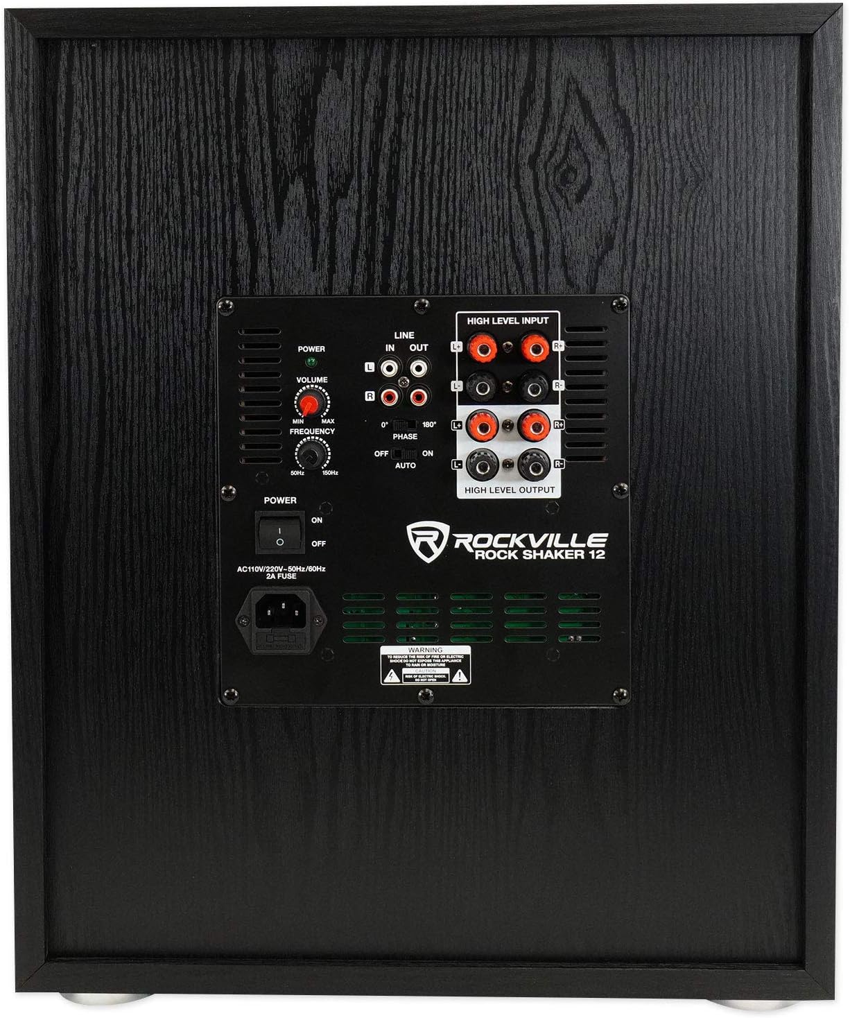 Rockville Rock Shaker 12 800W Powered Home Theater Subwoofer, Deep Bass, Adjustable Crossover, Compact Design, for Home Audio Enthusiasts - Image 6