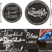 Tucocoo 4 Pieces Family Round Stove Burner Covers Set,2 Pieces 8 Inches and 2 Pieces 10 Inches,Black Gas Stove Burner Covers,Electric Stove Burner Covers,Home Sweet Home Metal Stove Burner Cover Kits - Image 2