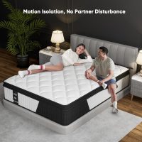14 Inch Mattress Queen Size - 2025 Upgraded Hybrid Cooling Gel Memory Foam & Pocket Coils, Medium Firm Mattress in a Box for Back Neck Pain Relief, Motion Isolation, Edge Support, Breathable, White - Image 7