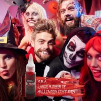 Authentic Fake Blood 0.88 fl oz I Realistic Halloween Make up I For Vampire Costumes I Washable Fake Blood for Halloween & Carnival I Ideal for Zombie & Vampire Makeup Kit - Image 3