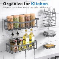 EUDELE 5-Pack Rustproof Stainless Steel Shower Caddy – No Drill Adhesive Bathroom Organizer with Large Capacity, Spacious Shower Shelves for Inside Shower, Kitchen & Home Decor Storage-XL Size - Image 6