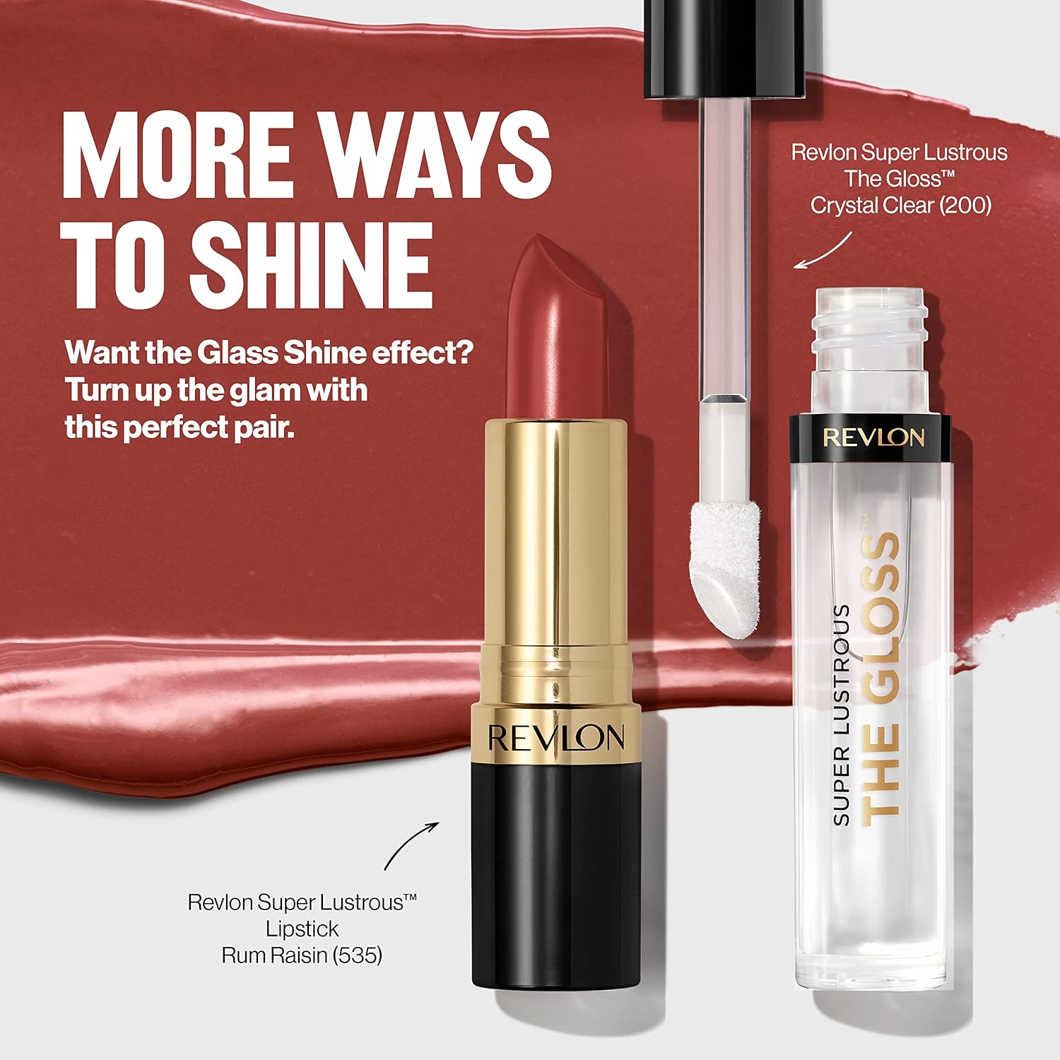Revlon Super Lustrous Lip Gloss, Non-Sticky, Hydrating, High Shine Finish, 200 Crystal Clear, 0.13 oz - Image 9