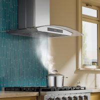 Empava Wall Mount Range Hood 30 Inch, Ducted/Ductless Kitchen Exhaust Stove Vent with Modern Style, 400CFM, 3-Speed, Touch Control, Timer, LED Lights, Stainless Steel (Charcoal-Filter Sold Separately) - Image 2