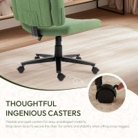 Criss Cross Ergonomic Office Chair: 360° Swivel, Adjustable Lumbar Support & Armrests, Heavy-Duty Fabric (Green) - Image 6